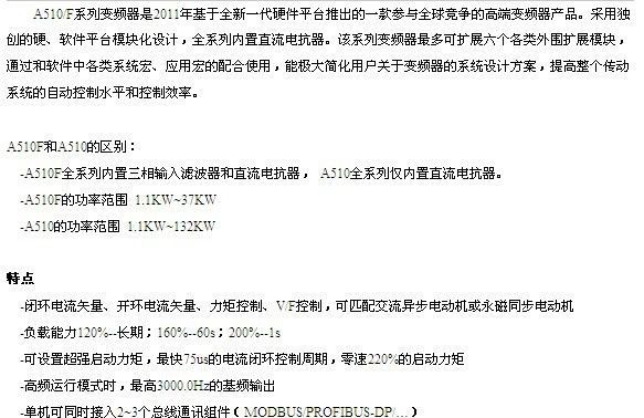 供应国产变频器重载型变频器四方A510-4T0015卷扬机专用