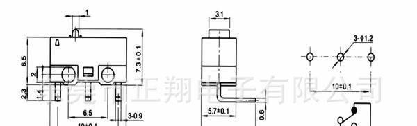 供应弯脚微动开关 耐高温微动开关