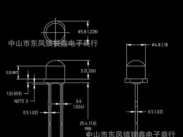 【高品质】F5mm草帽大杯白光LED发光二极管  低光衰6-7LM
