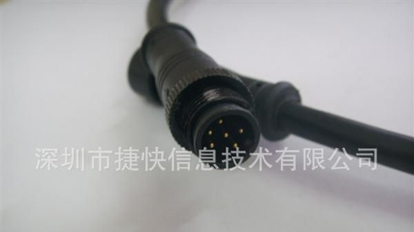 供应 M12 6芯 对接式 防水连接器