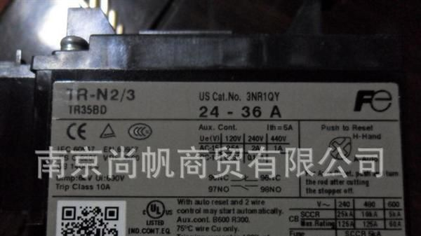 原装日本Fuji富士热过载继电器 TR-N2/3（图）