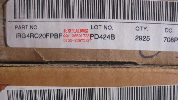 IR进口原装IGBT  IRG4RC20FTRPBF  IRG4RC20FPBF