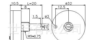 供應密封型电位器RP32-XX-3600°(10Turns)