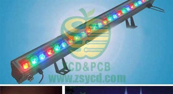 24粒七彩LED洗墙灯铝基板 洗墙灯PCB板 LED线路板  线路板 PCB
