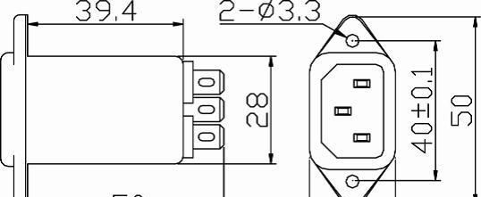 CW1D-05A-T插座式电源滤波器