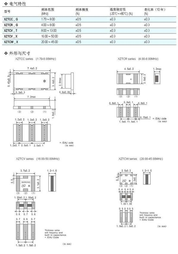 供应 SMD  6.00MHZ 陶瓷谐振器