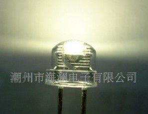 手电筒LED帽灯5MM (白发白)草帽白灯F5MM 3.2-3.4V!
