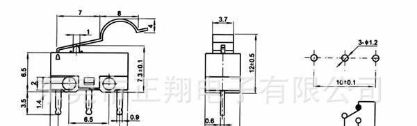 供应国标轻触微动开关长弯柄玩具微动开关电器电源开关