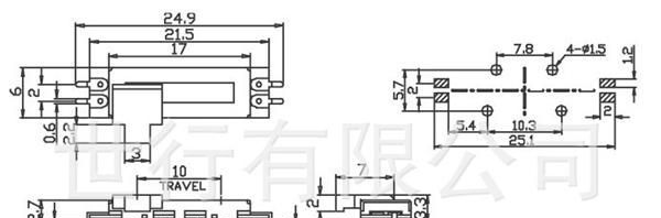 厂家生产直滑电位器SL10NV(3.3)贴片式行程10mm  音量电位器