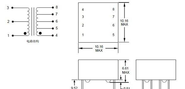小功率脉冲变压器 B-2725EX 应用于工业设备数据总线