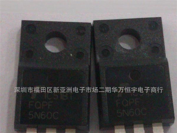 4.5A600V直插FQPF5N60C Mos管 N沟道原装进口仙童