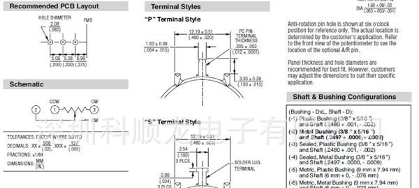 MEXICO BOURNS 3590S-2-502L 3590S-5K 精密电位器 进口全新原装