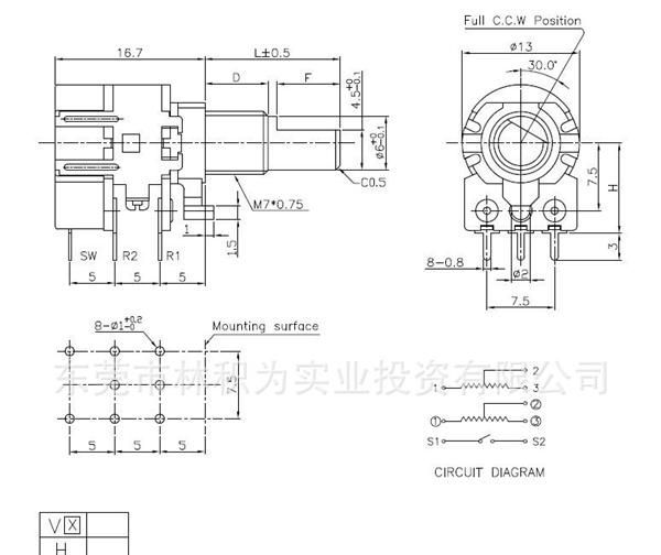 音箱开关电位器生产厂家（Potentiometer）