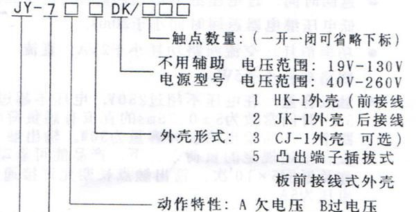 JY-7静态电压继电器JY-7A/DK