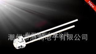 厂价直销优质低价LED 5MM草帽白色灯珠，LED发光二极管(图)