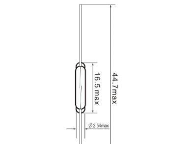 供应全新俄罗斯进口常开型干簧管：MKA16101 尺寸2.5X16MM干簧管