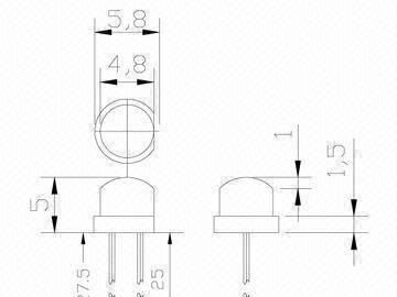 LXD/GB5-A1DPS1(圆头）-光敏传感器/环境光传感器/环保型光敏电阻
