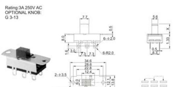 供应6*6拨动开关 大电流开关 直发器拨动开关
