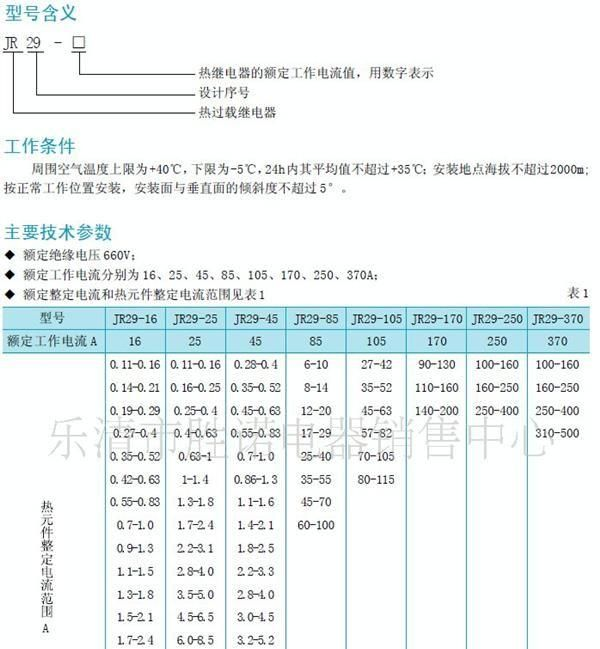 供应热过载热继电器T25(JR29-25)