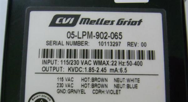CVI Melles Griot激光电源 05-LPM-902-065