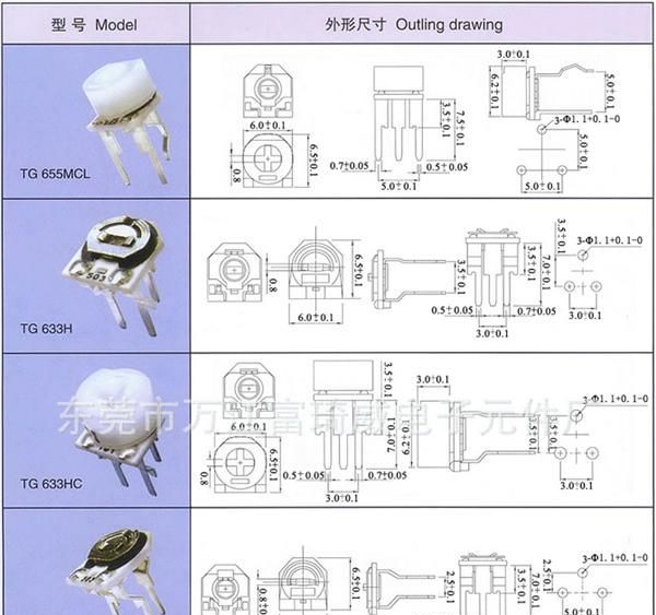 供应陶瓷6mm可调电阻  电位器(图)