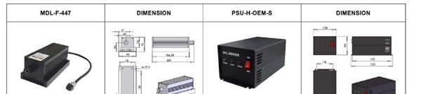 供应447 nm 蓝紫光激光器 447 nm 蓝光激光器 蓝光激光器