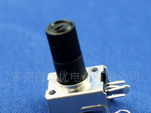 厂家R09型塑胶圆柄（40齿一字尾）单联带支架三脚立式环保电位器