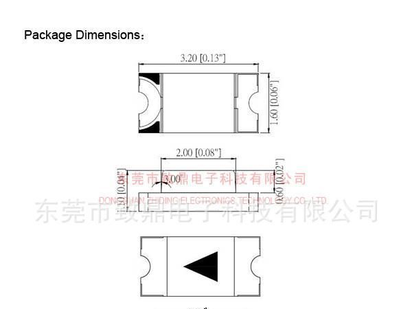 供应1206 黄色贴片LED发光二极管 led贴片灯珠 AL-S1206UYC