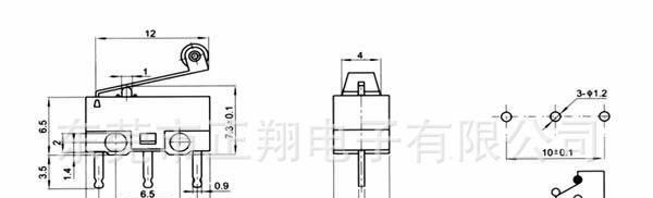 供应热销滚轮柄轻触微动开关耐高温电源开关电器开关