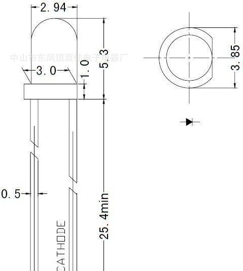 供应940nm红外线发射管3MM 7-10米发射距离