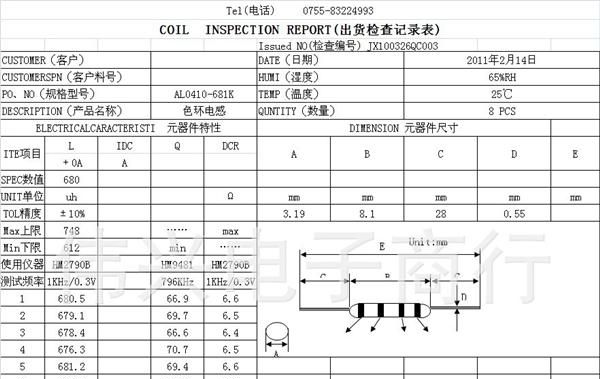 特价 大量现货 编带各种色环 色码电感