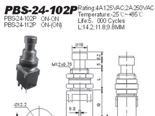 优质型号热卖PBS-24-102P按钮开关