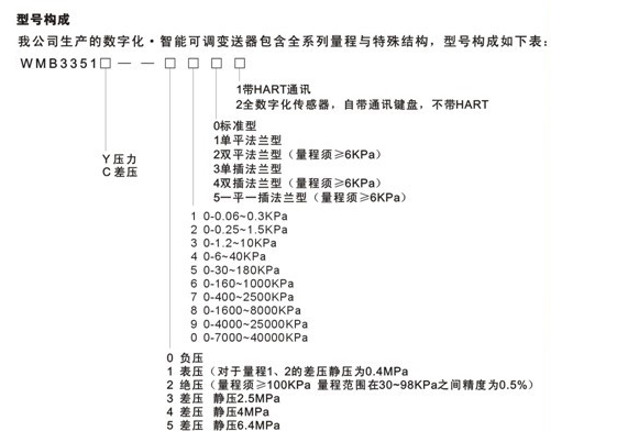 供应数字化智能可调压力变送器(优价供应)WMB3351