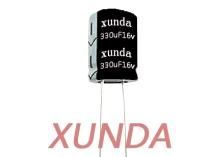 xunda牌 330uf16v 高频低阻电容 插件电容 深圳铝电解电容器生产厂家