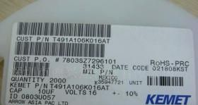 KEMET钽电容10UF 16V A