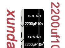 2200uf10v 节能灯电解电容器 插件电容生产厂商珠海电容器