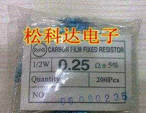 金属膜电阻 1/2W 1% 0.1R 0.68R 0.75R 0.27R 0.3R 0.82R 0.43R 0.15R 0.33R 0.18R 0.36R