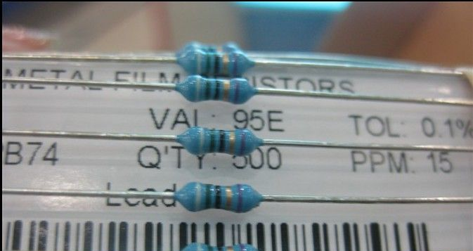 厂家直销高精密低温漂色环电阻1W 1/2W 1/4W 0.1%（千分之一）全系列