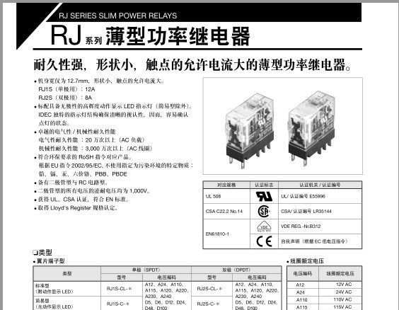 RJ2S-CL-A220 AC220V 假一赔万 IDEC和泉继电器