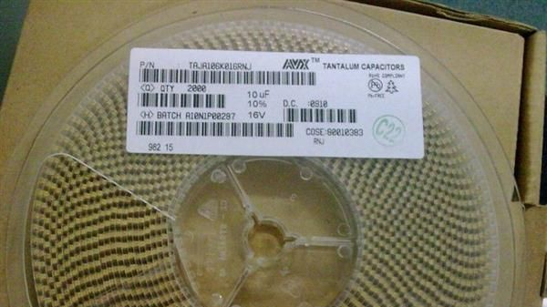 AVX贴片钽电容10UF 16V A型 TAJA106K016RNJ