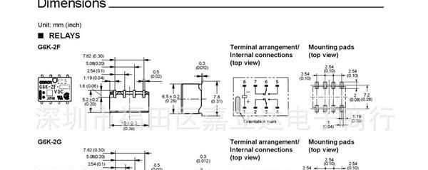 代理欧姆龙 G6K-2F-RF-DC3V G6K-2F-RF-3VDC G6K-2F-RF-3V 继