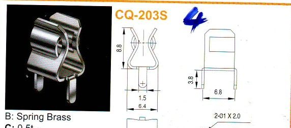 供应功得CQ-203S保险丝夹