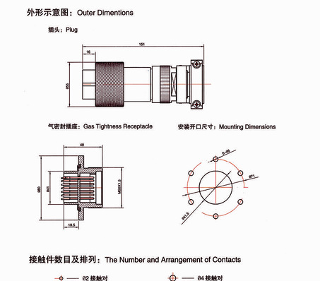 气密封连接器/航空插座