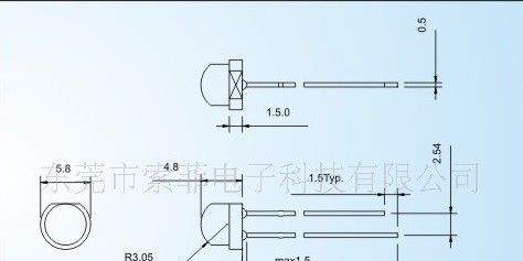 草帽白光LED，室内照明专用，5600-6500k，正白珠，50000小时寿命