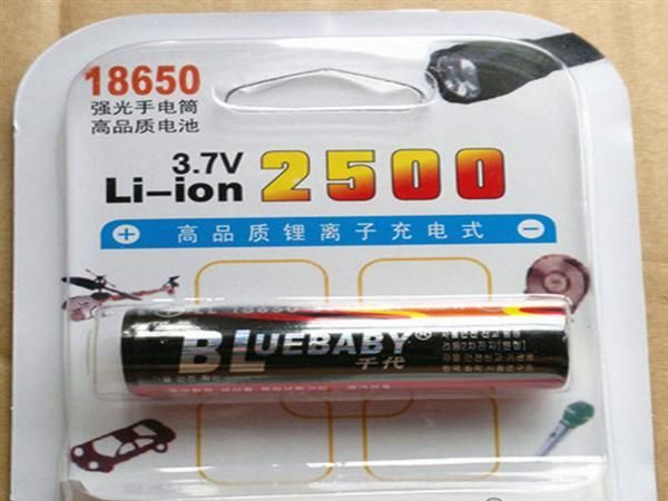 千代 18650锂离子电池3.6V 3.7V手电筒锂电池 2500mAh 高性价比