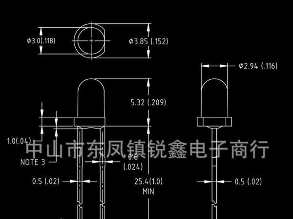 供应 F3mm圆头白发粉红LED发光二极管