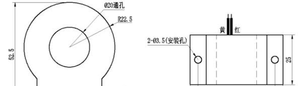 供应KHCT741L-200A/50mA测量用微型精密电流互感器 4000/1