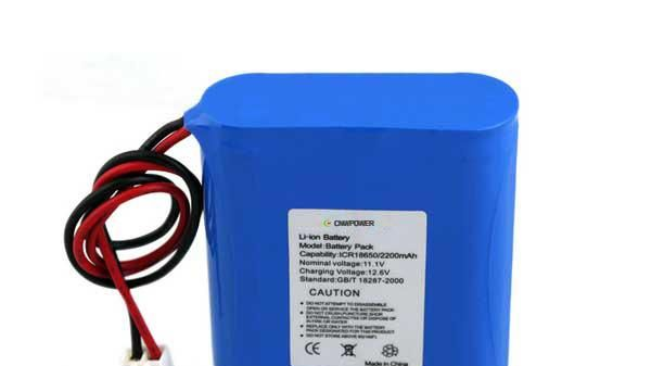 11.1V锂离子电池 2200mAh 3串健身仪器锂电池组