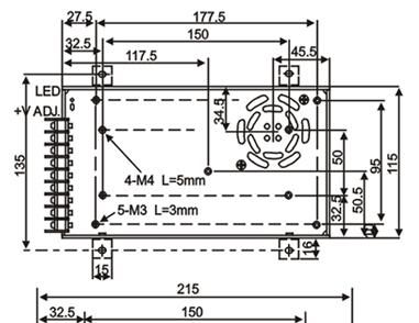明纬开关电源S-320-5