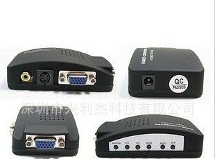 AV转VGA转换器 电视转电脑 TV转PC转换器 视频转换器